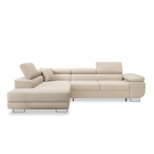 Canapé d'angle gauche convertible 6 places en bouclette bei…