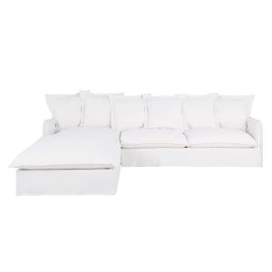 Canapé d'angle gauche convertible 6 places en lin supérieur…