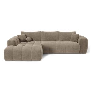 Canapé d'angle gauche convertible coffre 5 places tissu tra…