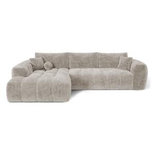 Canapé d'angle gauche convertible coffre 5 places velours g…