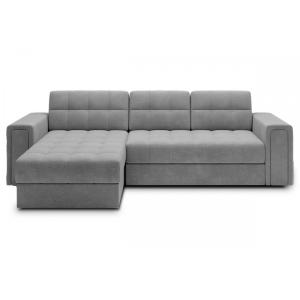 Canapé d'angle gauche convertible velours Luxe gris 4 place…