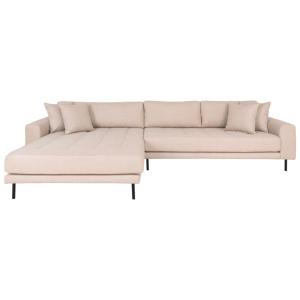 Canapé d'angle gauche en tissu beige LIZZO beige 290x142x76…