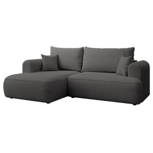 Canapé d'angle gauche, en tissu chenille Easy-Clean, gris f…