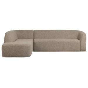 Canapé d'angle gauche en tissu naturel moderne