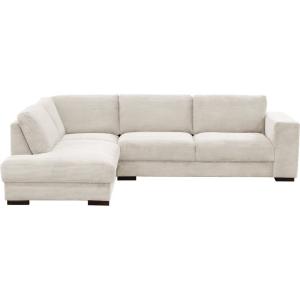 Canapé d'angle gauche en velours côtelé luxe 5 places, beig…