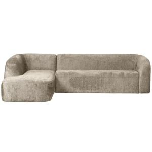 Canapé d'angle gauche en velours doux Sloping
