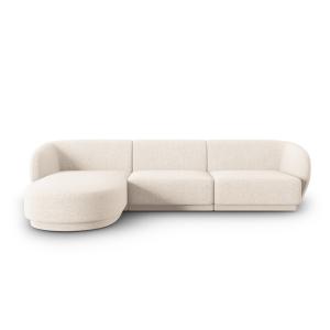 Canapé d'angle gauche modulable 4 places en tissu chenille…