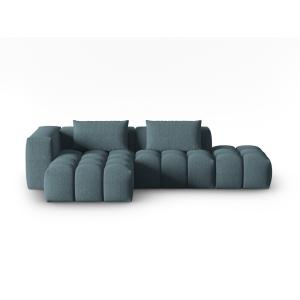 Canapé d'angle gauche modulable 4 places tissu structurel b…