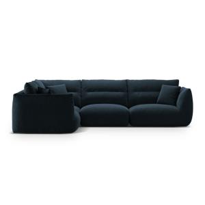 Canapé d'angle gauche modulable 5 places tissu structurel b…