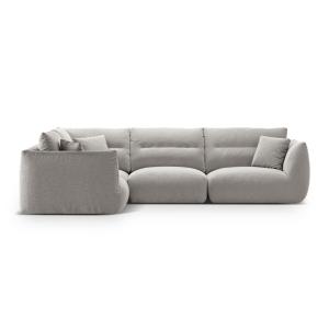 Canapé d'angle gauche modulable 5 places tissu structurel g…