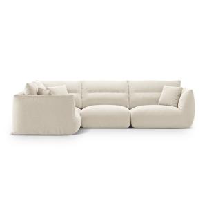 Canapé d'angle gauche modulable 5 places tissu structurel i…