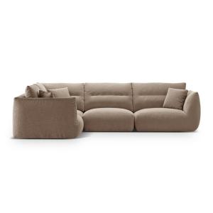 Canapé d'angle gauche modulable 5places tissu structurel co…