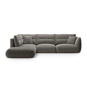 Canapé d'angle gauche modulable 7 places tissu structurel g…