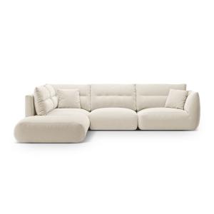 Canapé d'angle gauche modulable 7 places tissu structurel i…