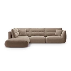 Canapé d'angle gauche modulable 7places tissu structurel co…