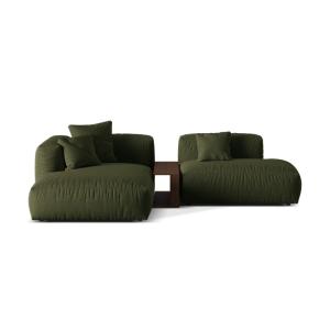 Canapé d'angle gauche modulaire 2 places en tissu structure…