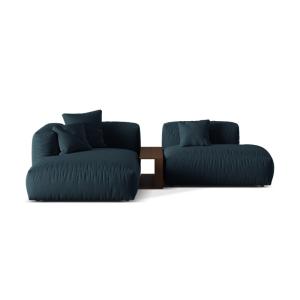Canapé d'angle gauche modulaire 2 places tissu structurel b…