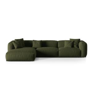 Canapé d'angle gauche modulaire 3 places en tissu structure…