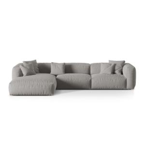 Canapé d'angle gauche modulaire 3 places tissu structurel g…