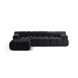 Canapé d'angle gauche modulaire 4 places en bouclé graphite…