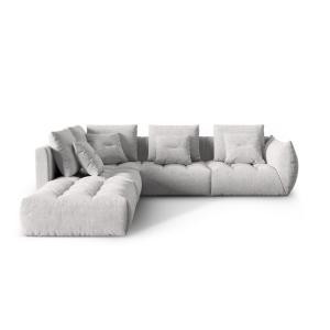 Canapé d'angle gauche modulaire 4 places en tissu structure…