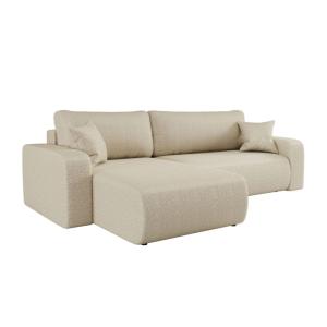 Canapé d'angle max réversible, convertible en tissu bouclet…