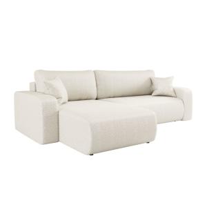 Canapé d'angle max réversible, convertible en tissu bouclet…