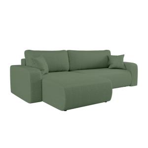 Canapé d'angle max réversible, convertible en tissu bouclet…