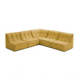 Canapé d'angle modulable 5 places L.250 cm en velours côtel…