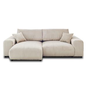 Canapé d'angle réversible 4 places en velours grosses côtes…