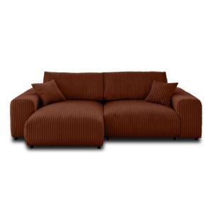Canapé d'angle réversible 4 places en velours grosses côtes…