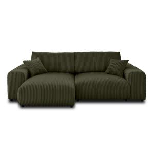 Canapé d'angle réversible 4 places en velours grosses côtes…
