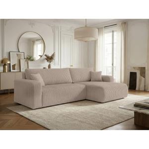 Canapé d'angle réversible conv 5p ALYA velours cotelé épais…