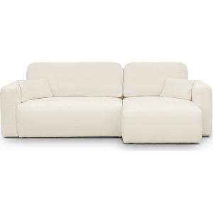Canapé d'angle réversible convertible 4 places en tissu bou…