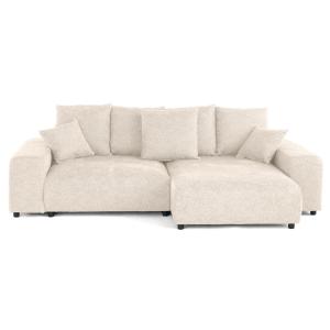 Canapé d'angle réversible convertible 4 places en tissu mou…