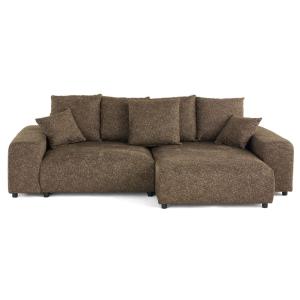 Canapé d'angle réversible convertible 4 places en tissu mou…