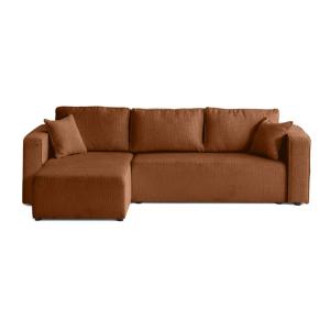 Canapé d'angle réversible convertible 4 places en tissu vel…