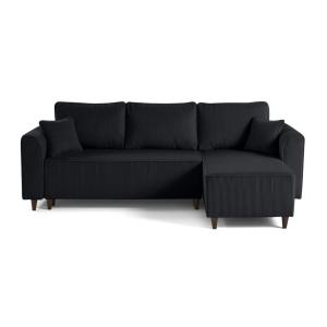 Canapé d'angle réversible convertible 4 places en velours c…