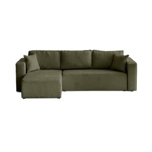 Canapé d'angle réversible convertible 4 places en velours c…