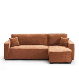 Canapé d'angle réversible convertible tissu 4 places terrac…