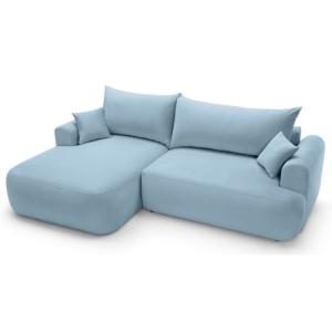 Canapé d'angle réversible côté gauche en velours bleu clair…