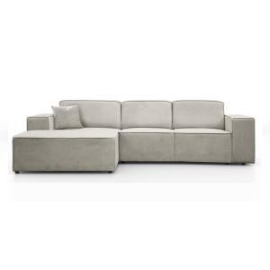 Canapé d'angle sans fonction couchage beige gauche