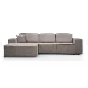 Canapé d'angle sans fonction couchage cappuccino gauche