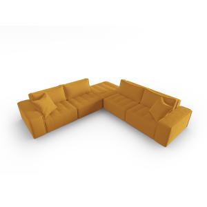Canapé d'angle symétrique 7 places en tissu structurel mout…
