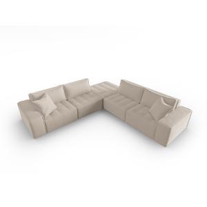 Canapé d'angle symétrique modulable 7 places en tissu struc…