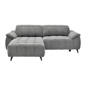 Canapé d'angle tissu 4 places gris