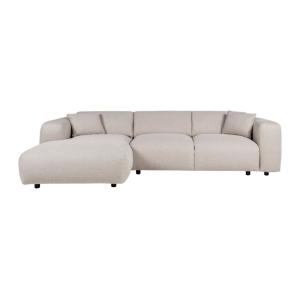 Canapé d'angle tissu 5 places beige
