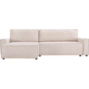Canapé d'angle tissu beige 282 x 153 x 93 cm