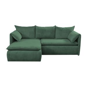 Canapé d'angle velours 4 places vert