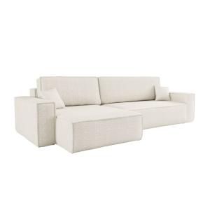 Canapé d'angle XL réversible et convertible en tissu boucle…